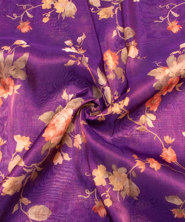 Buy Printed Tissue Silk Fabric